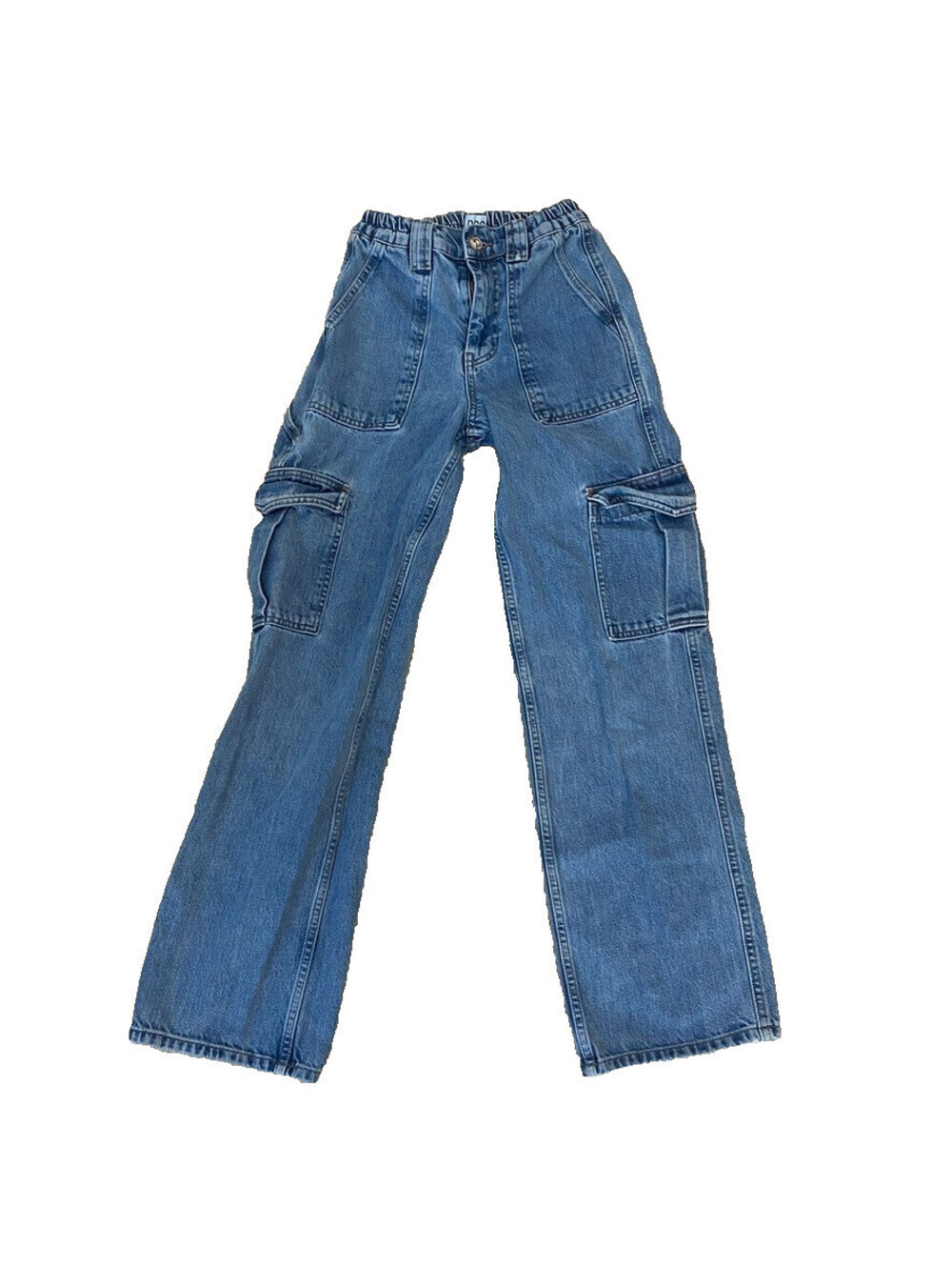 Urban Outfitters BDG Cargo Jeans Womens 24 Blue Utility Skater Baggy 90s Y2K